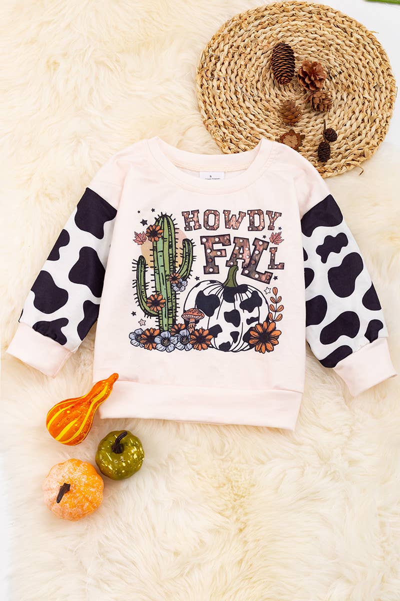 "HOWDY FALL" IVORY GRAPHIC SWEATSHIRT For Kids