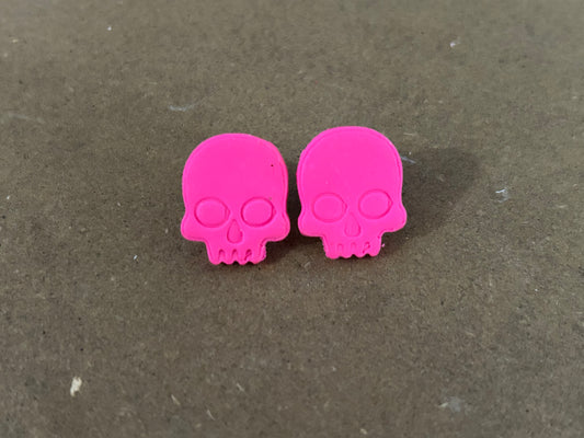 Hot Pink Skeleton Studs