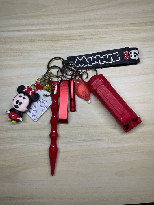 Self Protection Keychain - Red Mouse