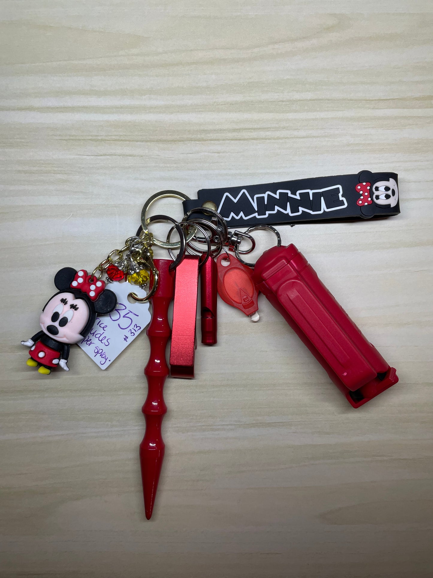 Self Protection Keychain - Red Mouse