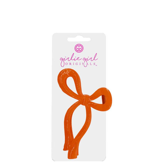 Bow Clips Plastic Orange