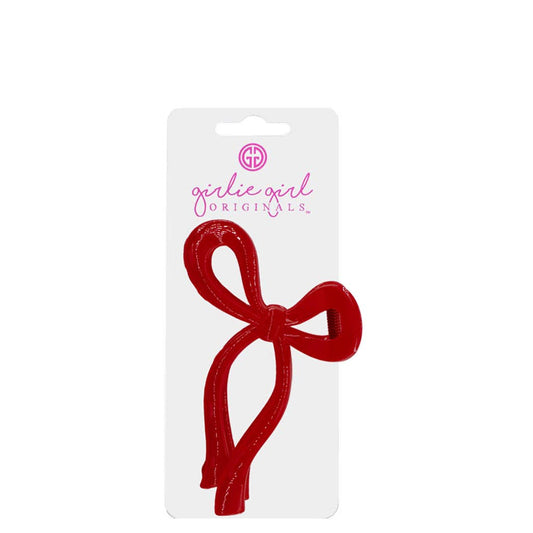 Bow Clips Plastic Red