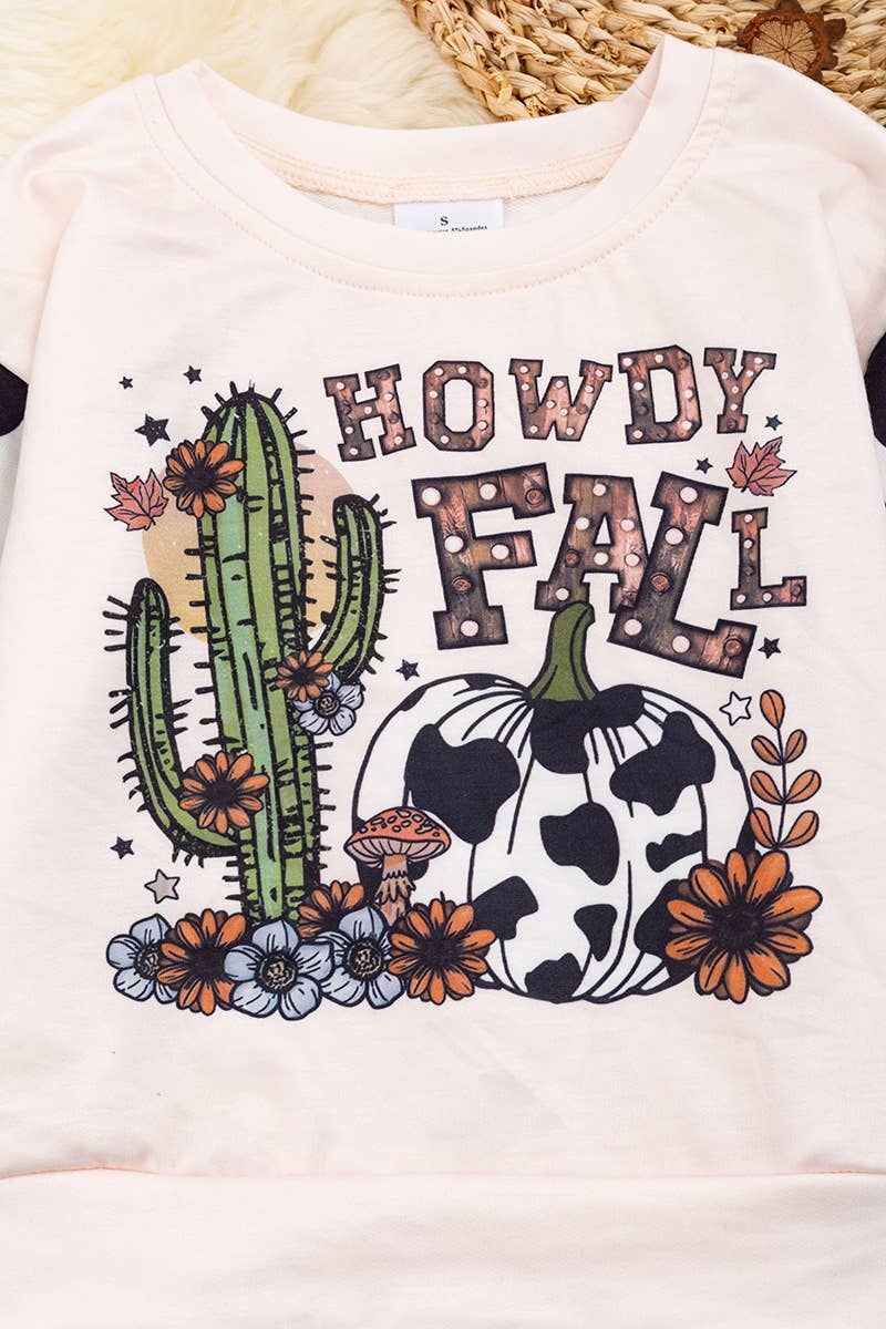 "HOWDY FALL" IVORY GRAPHIC SWEATSHIRT For Kids