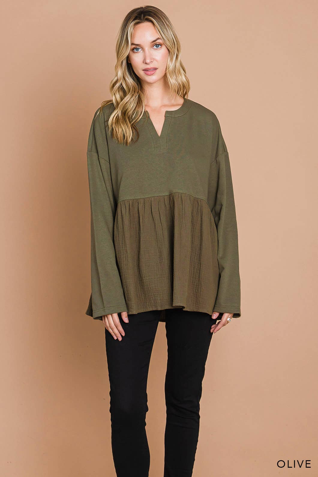 Knit Top in Olive