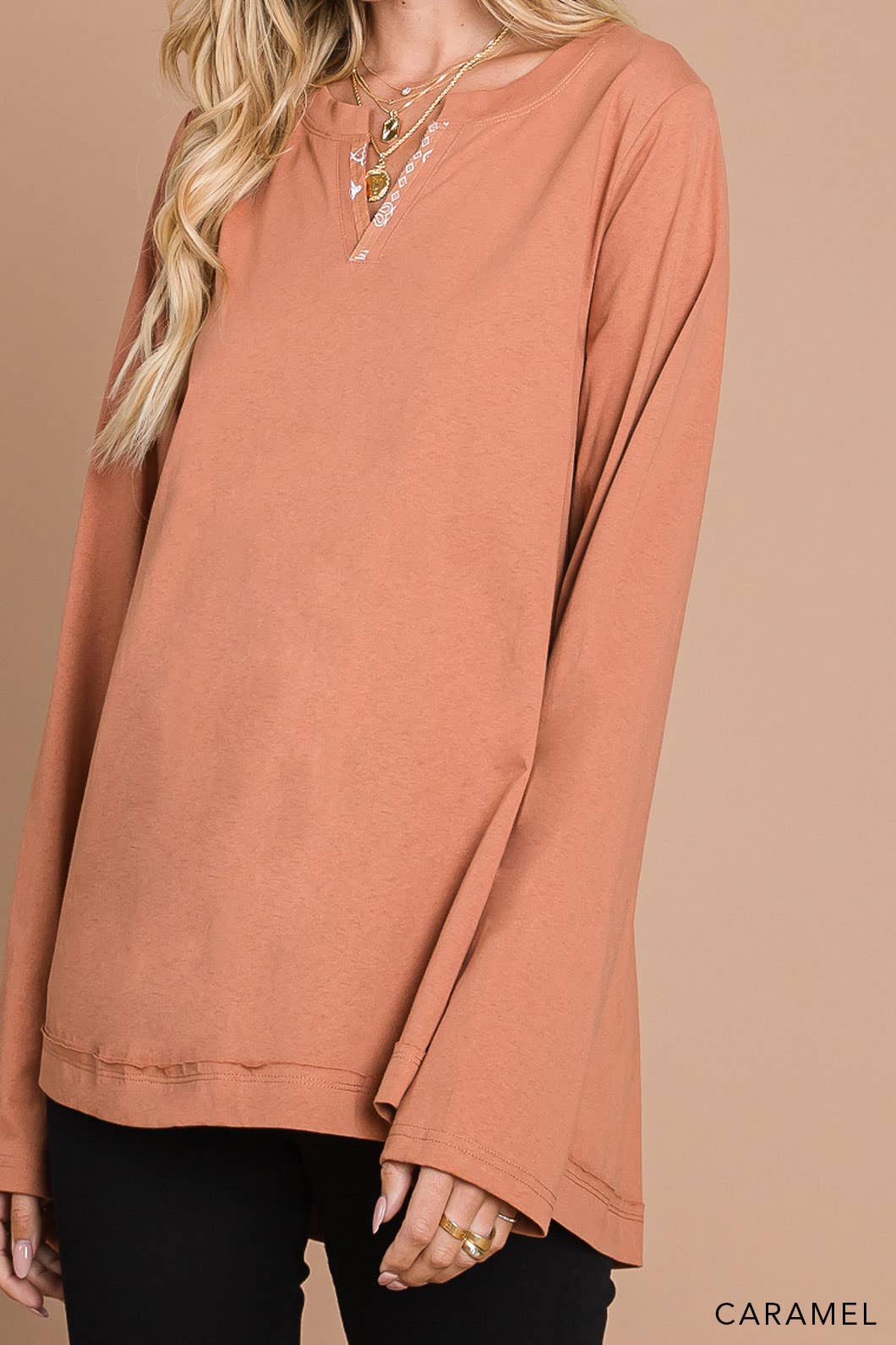 Washed Cotton Knit Top for Women