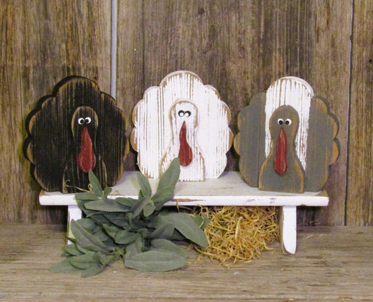 5 Inch Wood Turkey Shelf Sitter