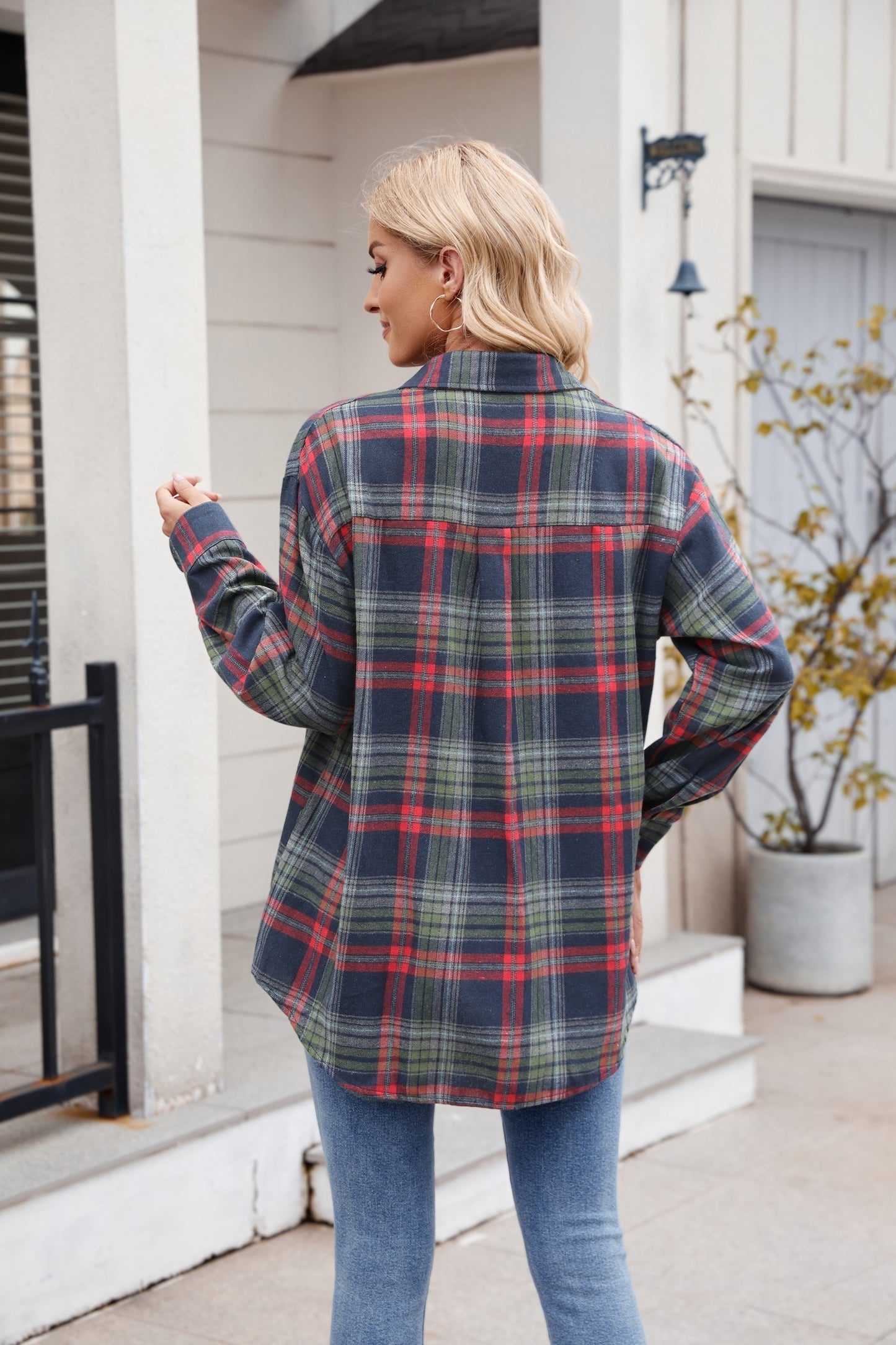 Plaid Flap Pocket Shirt