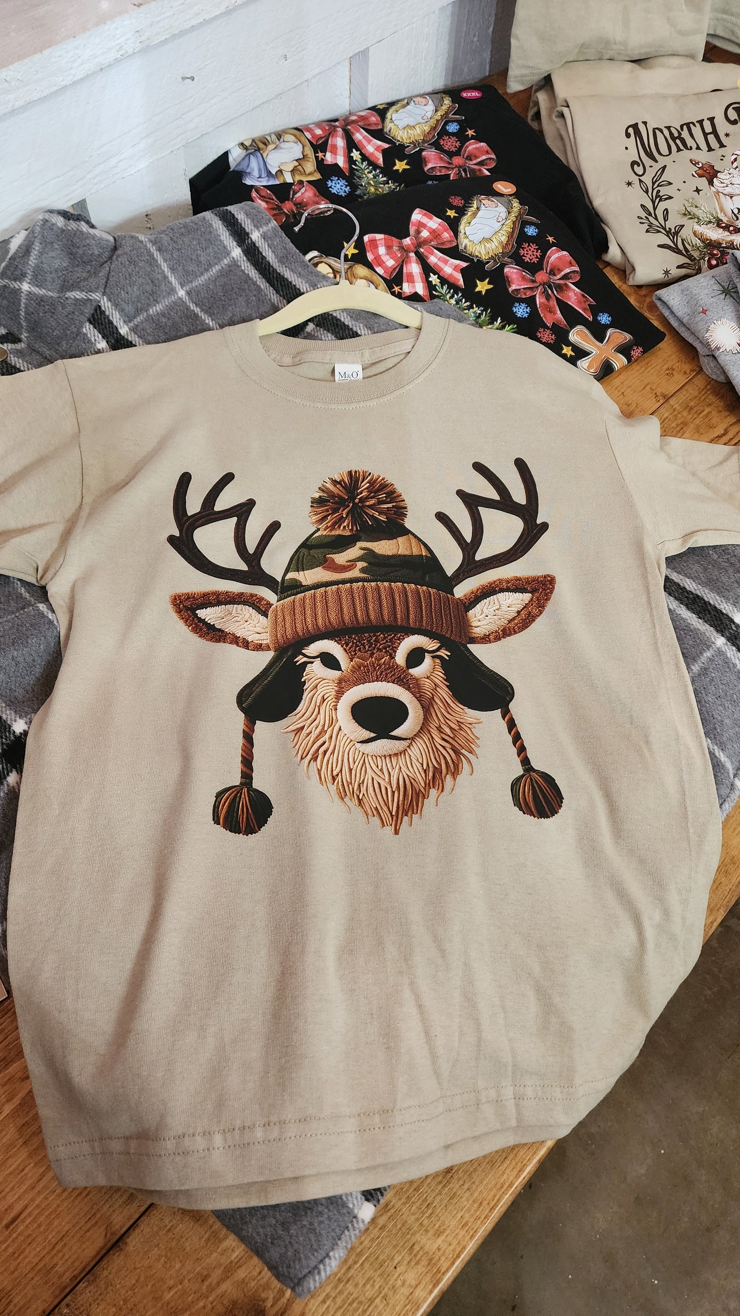 YOUTH Faux Crochet Camo Deer