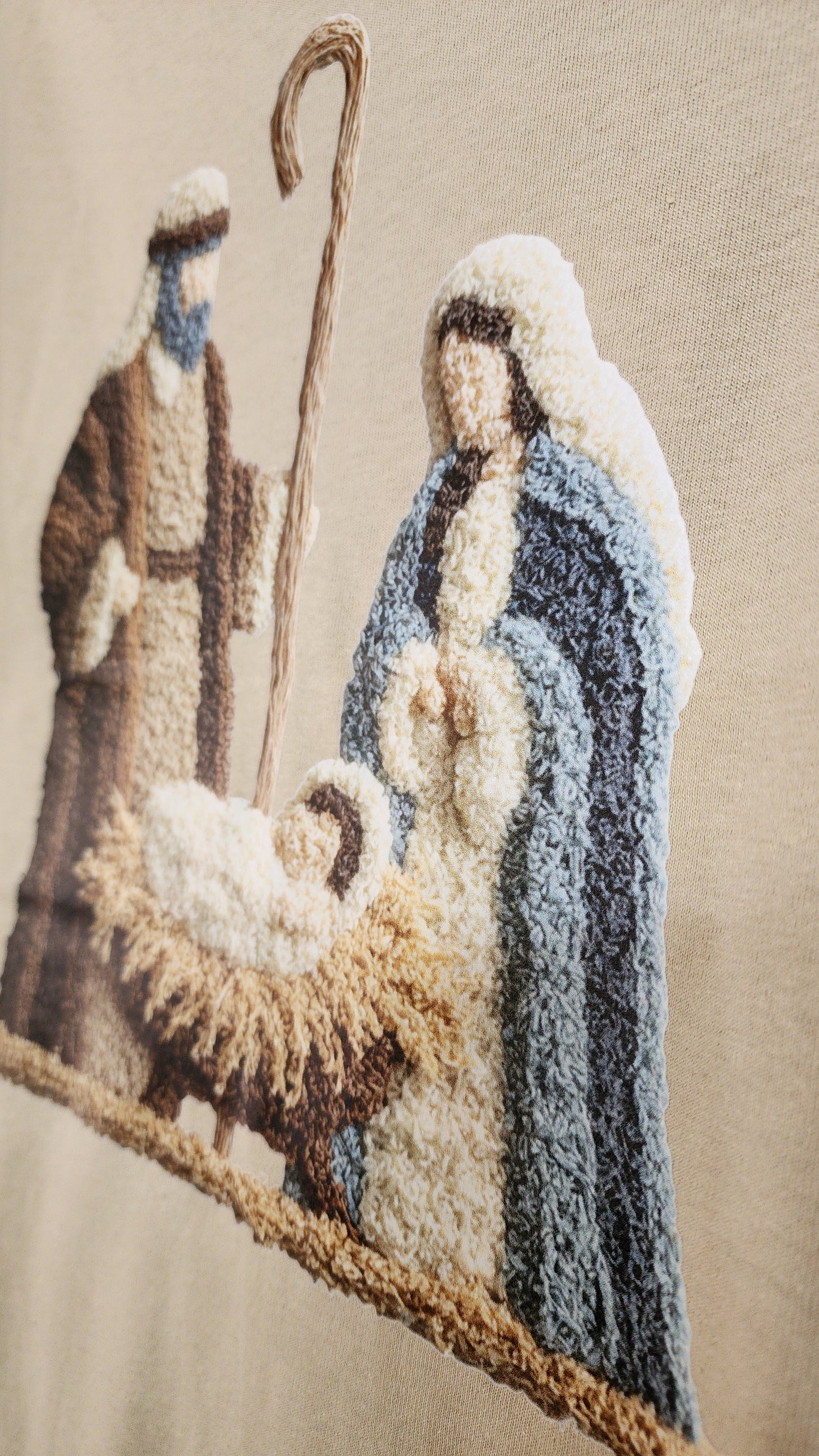 Faux Embroidery Nativity Tee