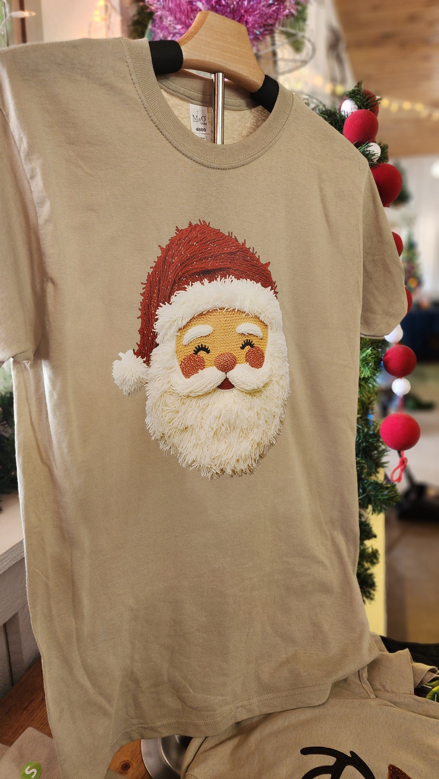 Faux Crochet Jolly Santa Tee