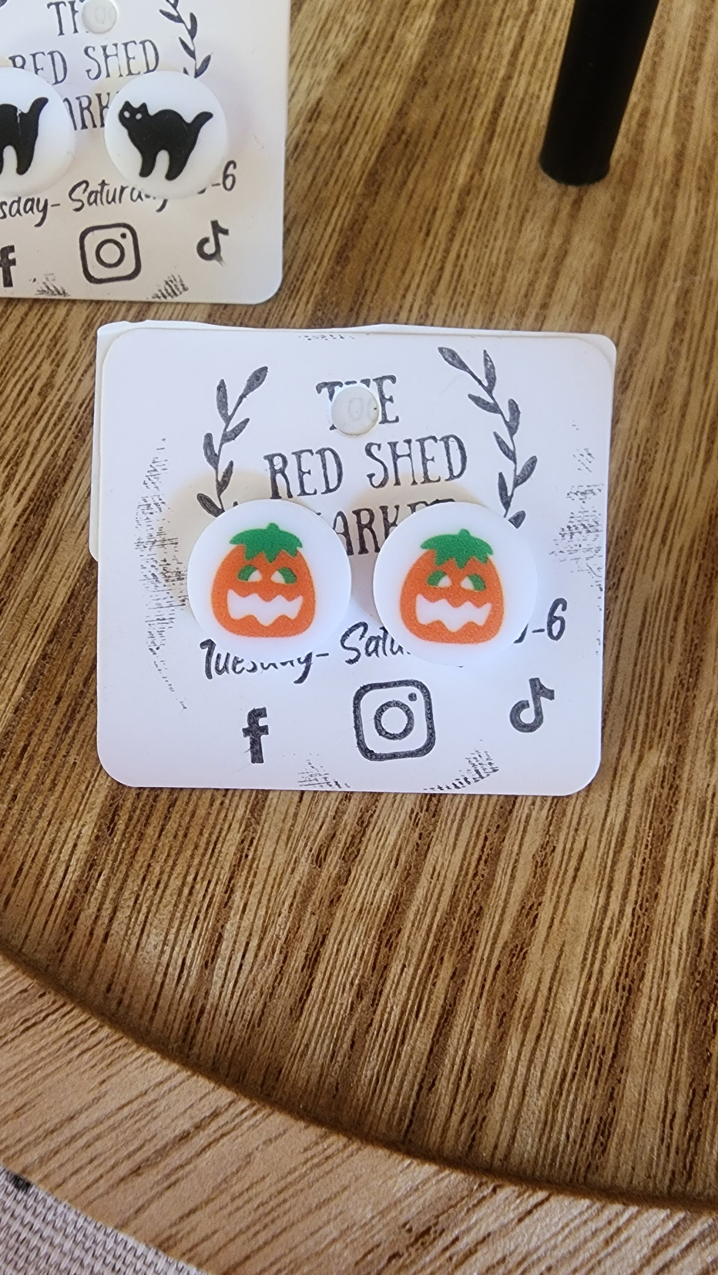 Pumpkin Cookie Earring Studs