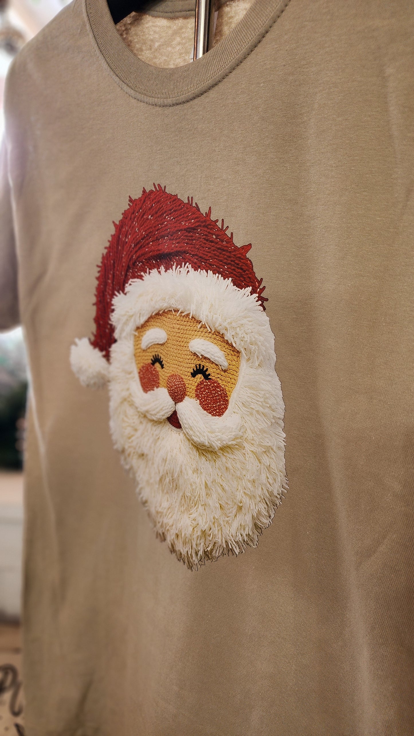 Faux Crochet Jolly Santa Tee