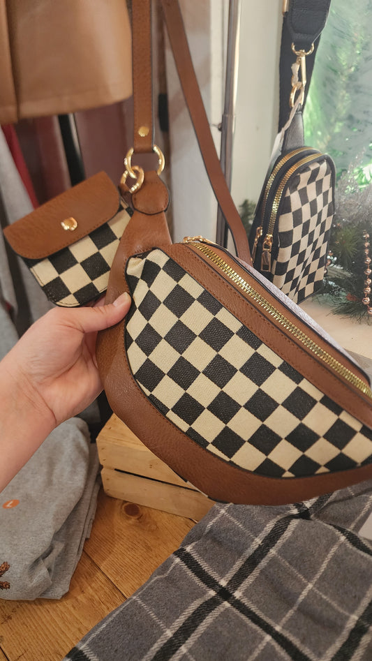Checkered Crossbody Bag