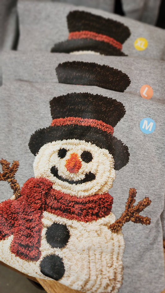 Faux Crochet Snowman