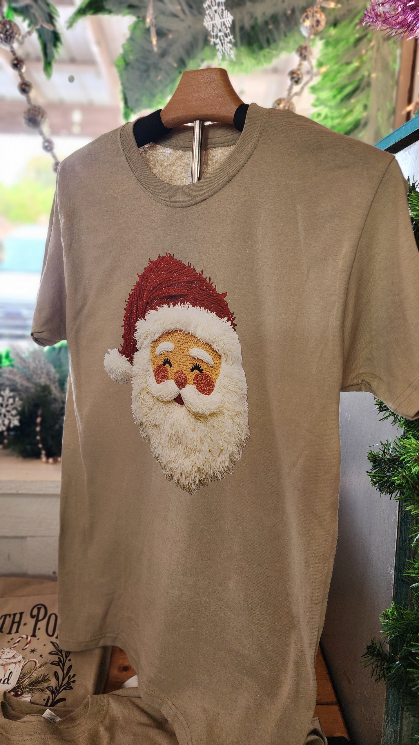 Faux Crochet Jolly Santa Tee