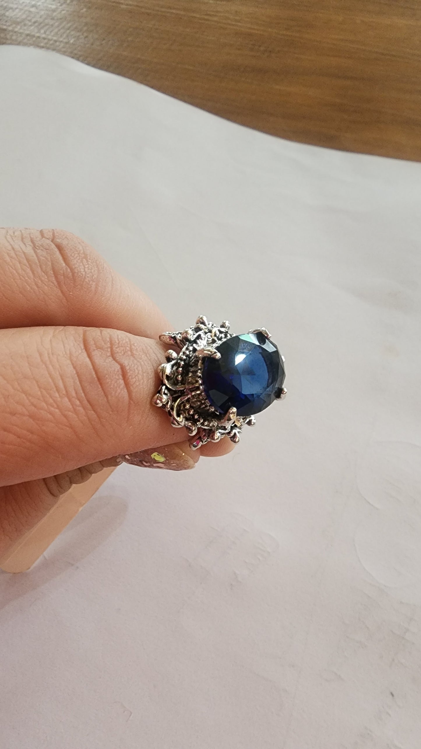 Blue Sapphire Fashion Ring Size 7