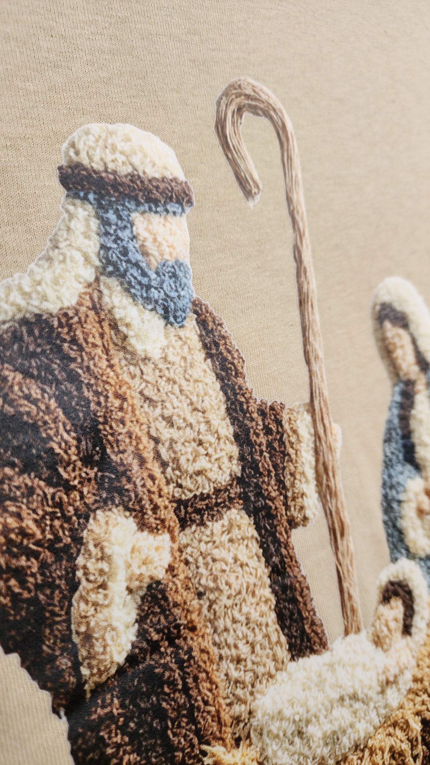 Faux Embroidery Nativity Tee