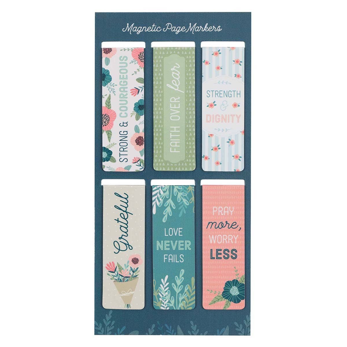 Floral Garden Magnetic Bookmark Set