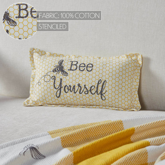 Buzzy Bees Bee Yourself Pillow 7x13