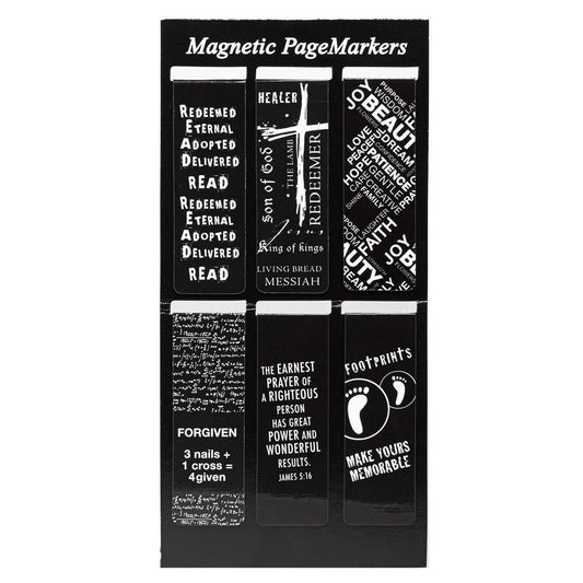 Black and White Magnetic Bookmarks